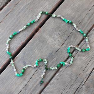 Malachite Wire Wrap Shark Tooth Necklace